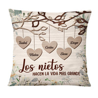 Personalized Los Nietos Hacen La Vida Más Grande Grandma Spanish Pillow DB122 30O58 thumb 1