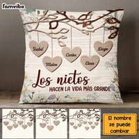 Personalized Los Nietos Hacen La Vida Más Grande Grandma Spanish Pillow DB122 30O58 thumb 1