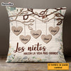 Personalized Los Nietos Hacen La Vida Más Grande Grandma Spanish Pillow DB122 30O58 1