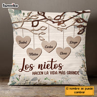Personalized Los Nietos Hacen La Vida Más Grande Grandma Spanish Pillow DB122 30O58 thumb 1
