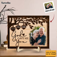 Personalized Gift For Couples God Gave Me You 2 Layered Wooden Plaque 31510 thumb 1