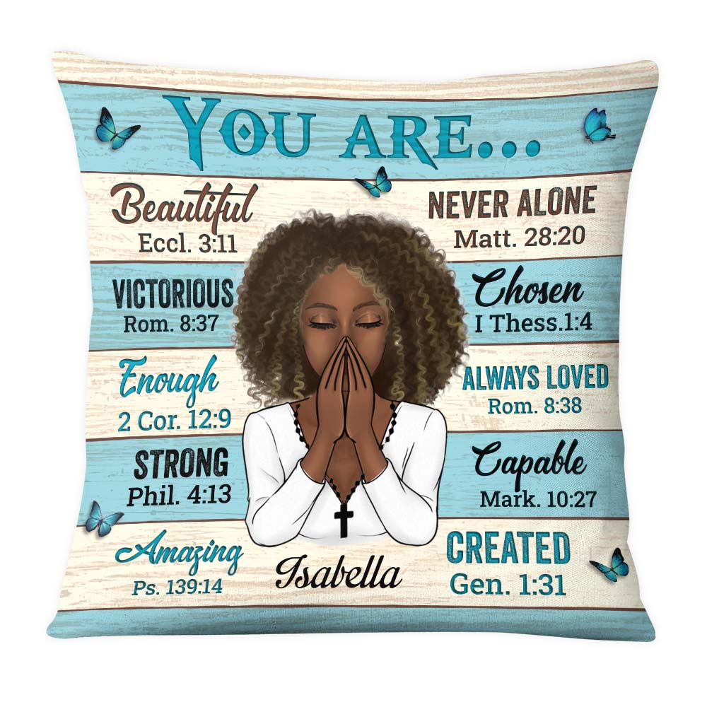 Personalized Bible Verse You Are Pillow DB141 30O28 Primary Mockup
