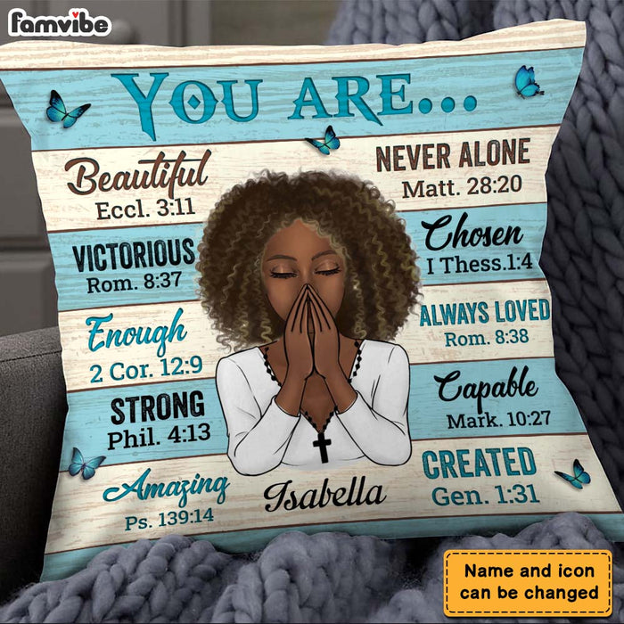 Personalized Bible Verse You Are Pillow DB141 30O28 1