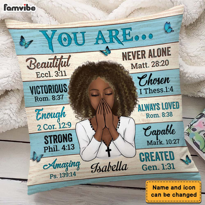 Personalized Bible Verse You Are Pillow DB141 30O28 1