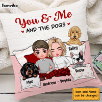 Personalized Couple You And Me And The Dogs Pillow DB121 85O58 thumb 1
