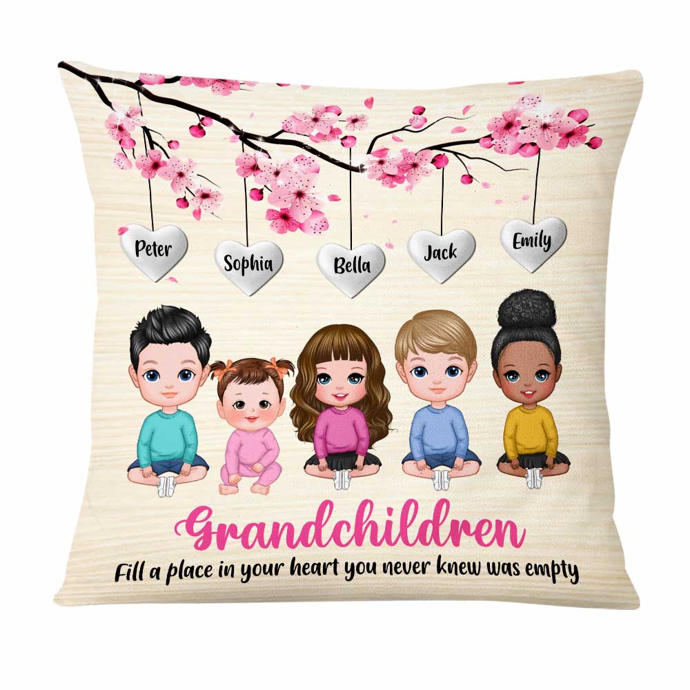 Personalized Grandchildren Fill A Place In Your Heart To Grandma Pillow DB121 32O47 Primary Mockup