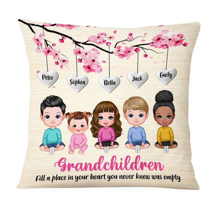 Personalized Grandchildren Fill A Place In Your Heart To Grandma Pillow DB121 32O47 1