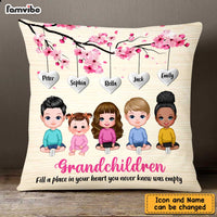 Personalized Grandchildren Fill A Place In Your Heart To Grandma Pillow DB121 32O47 thumb 1