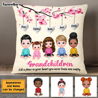 Personalized Grandchildren Fill A Place In Your Heart To Grandma Pillow DB121 32O47 Primary Mockup