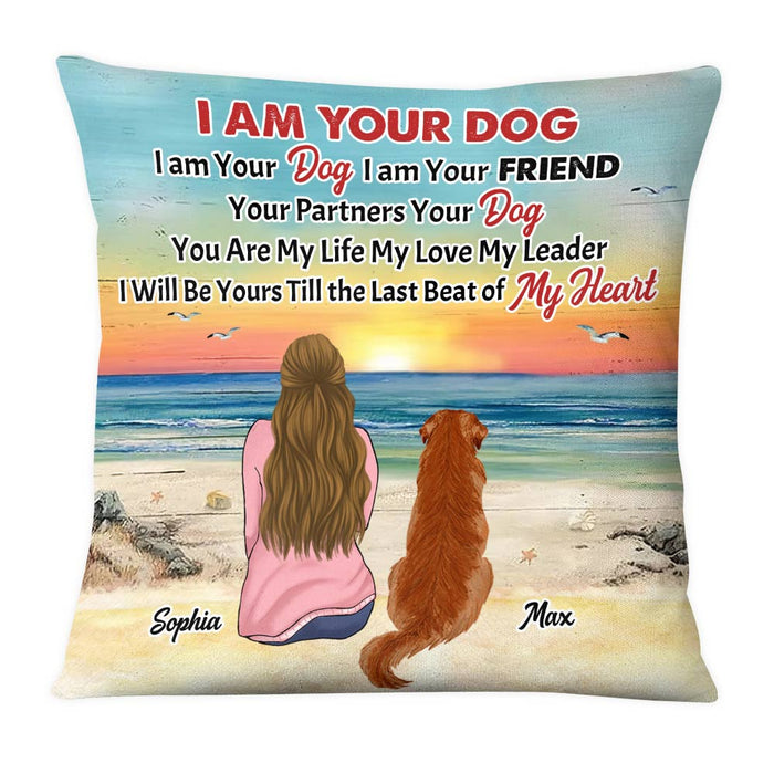 Personalized I Am Your Dog I Am Your Friend Your Partner Your Dog Pillow DB123 30O28 1