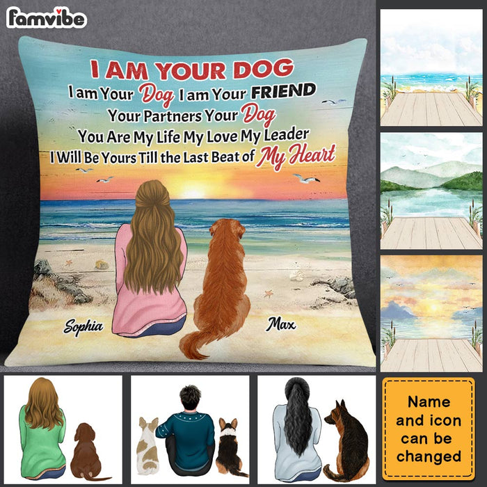 Personalized I Am Your Dog I Am Your Friend Your Partner Your Dog Pillow DB123 30O28 1