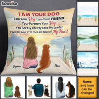 Personalized I Am Your Dog I Am Your Friend Your Partner Your Dog Pillow DB123 30O28 thumb 1