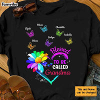 Personalized Blessed To Be Called Grandma Colorful Flower Butterfly Shirt - Hoodie - Sweatshirt DB191 32O58 thumb 1