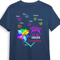 Personalized Blessed To Be Called Grandma Colorful Flower Butterfly Shirt - Hoodie - Sweatshirt DB191 32O58 thumb 1