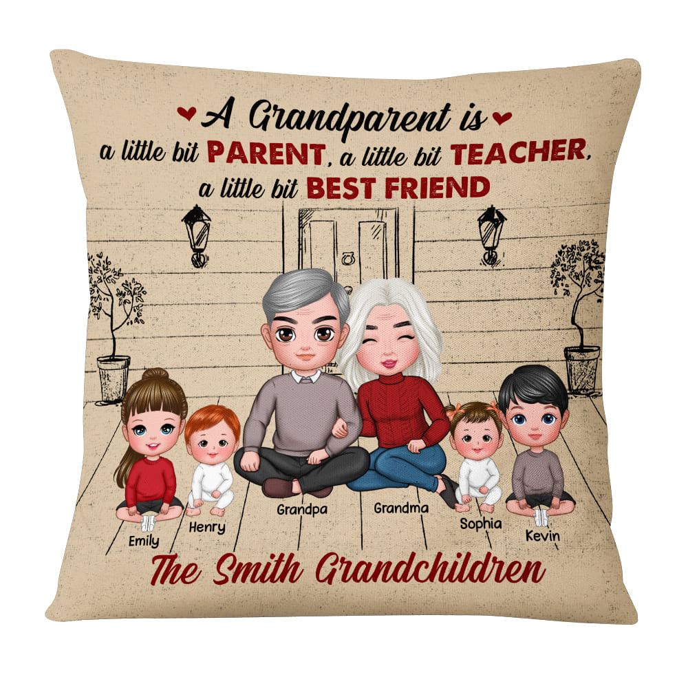 Personalized A Grandparent Is A Little Bit Parent Pillow 22515 Primary Mockup