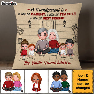 Personalized A Grandparent Is A Little Bit Parent Pillow 22515 Primary Mockup