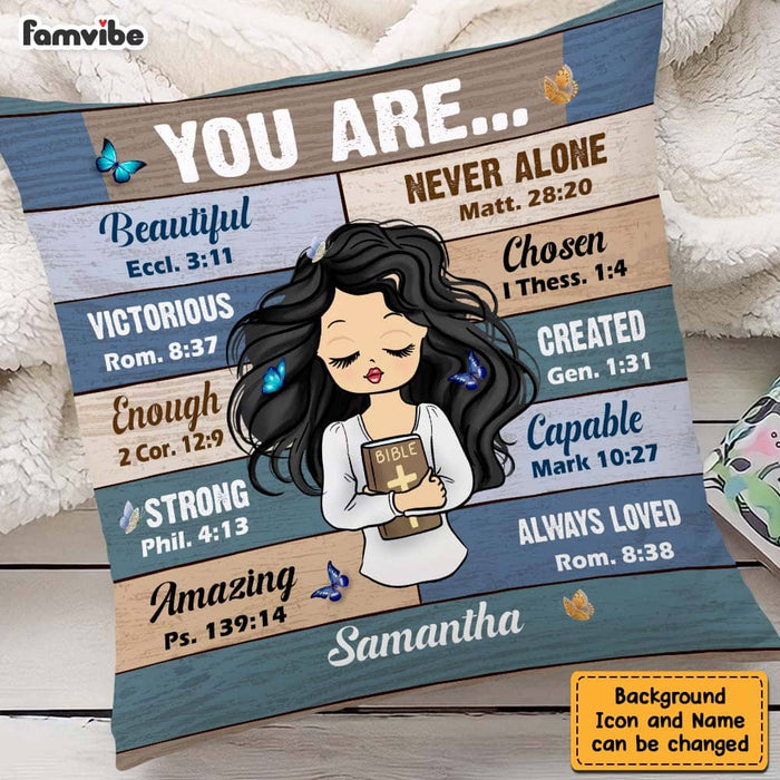 Personalized Gift For Daughter Bible Verses Inspiration You Are Pillow DB131 30O47 1