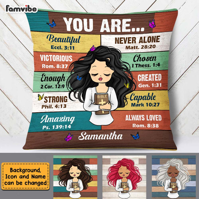 Personalized Gift For Daughter Bible Verses Inspiration You Are Pillow DB131 30O47 1