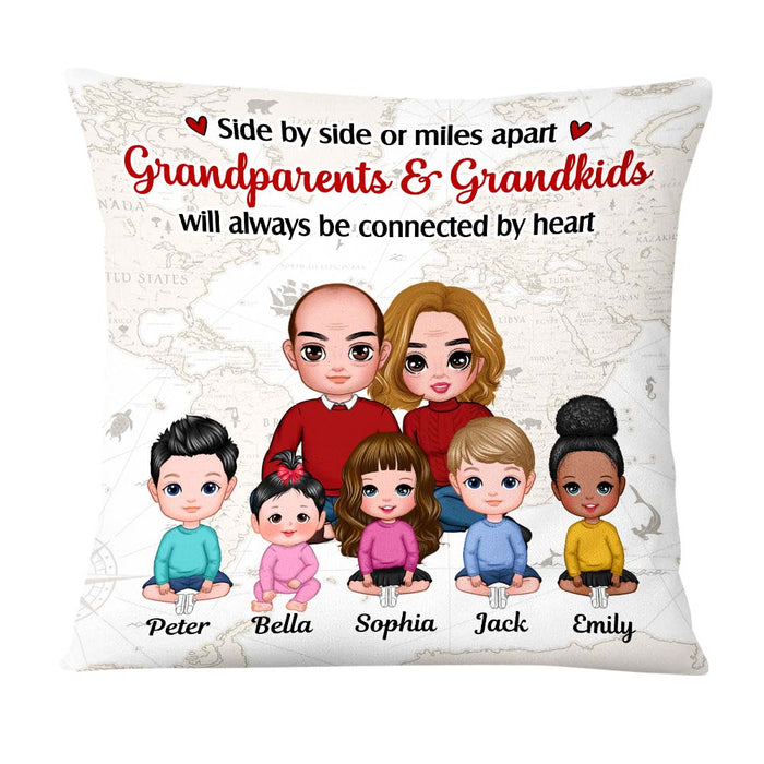 Personalized Grandparents & Grandkids Always Be Collected By Heart Pillow 22521 1