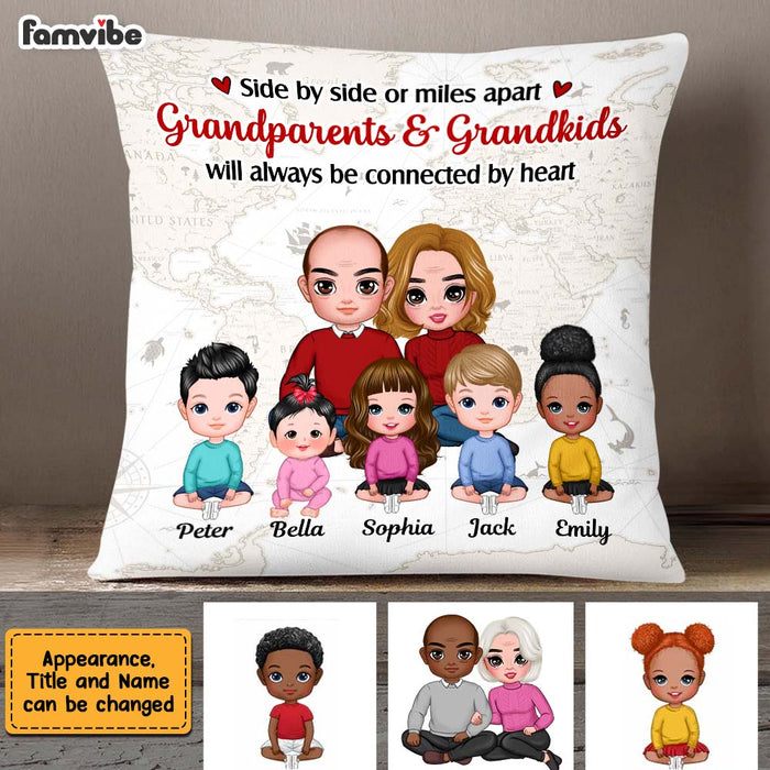 Personalized Grandparents & Grandkids Always Be Collected By Heart Pillow 22521 1