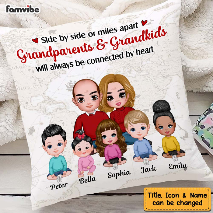 Personalized Grandparents & Grandkids Always Be Collected By Heart Pillow 22521 1
