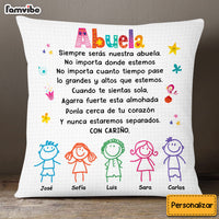 Personalized Grandma Abuela Colorful Drawing Pillow DB141 23O53 thumb 1
