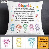 Personalized Grandma Abuela Colorful Drawing Pillow DB141 23O53 thumb 1