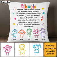 Personalized Grandma Abuela Colorful Drawing Pillow DB141 23O53 thumb 1