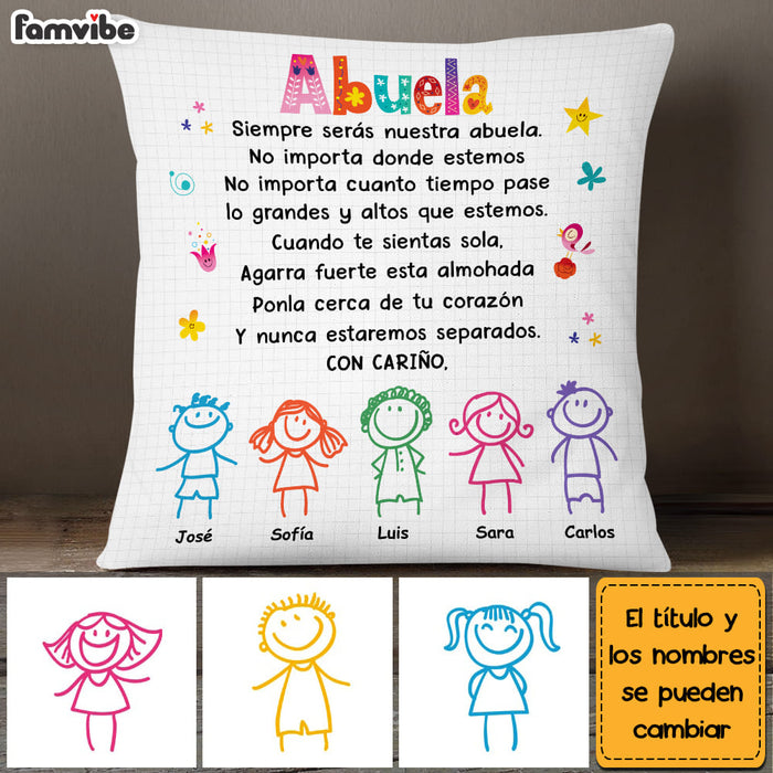 Personalized Grandma Abuela Colorful Drawing Pillow DB141 23O53 1
