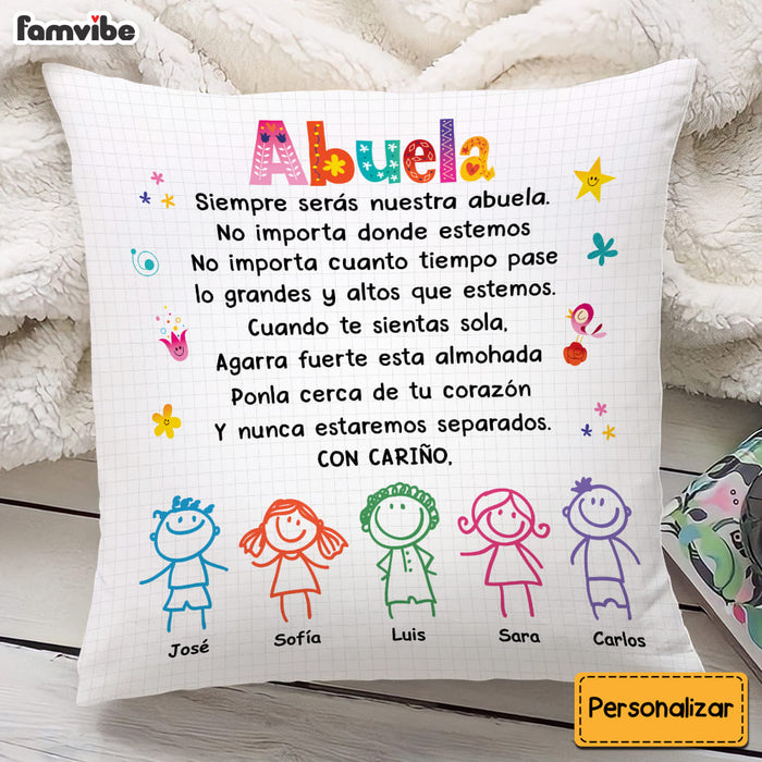 Personalized Grandma Abuela Colorful Drawing Pillow DB141 23O53 1