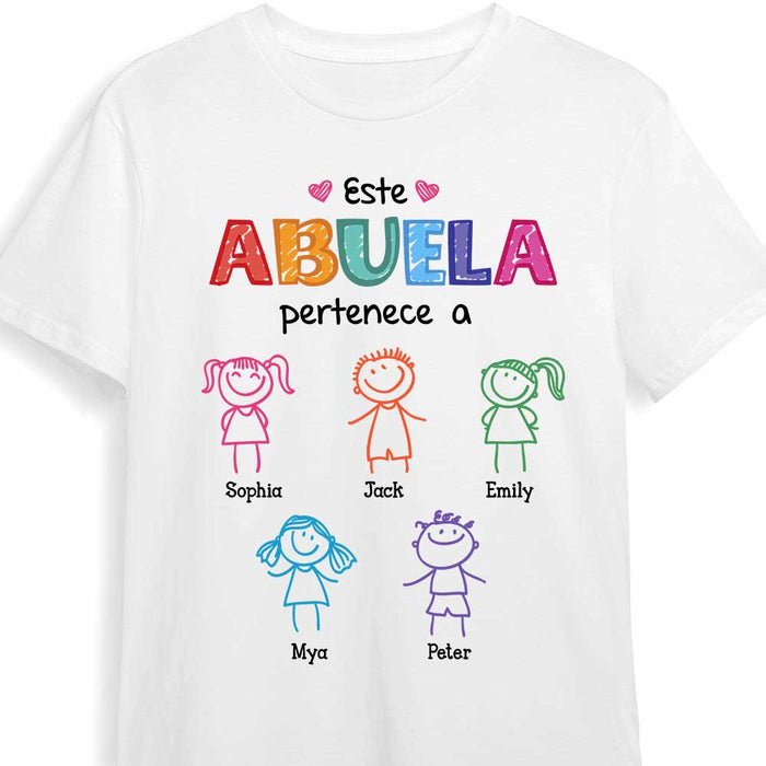 Personalized Grandma Abuela Colorful Drawing Shirt - Hoodie - Sweatshirt DB142 23O47 1