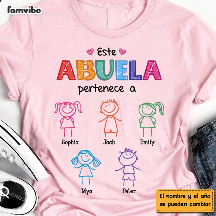 Personalized Grandma Abuela Colorful Drawing Shirt - Hoodie - Sweatshirt DB142 23O47 1