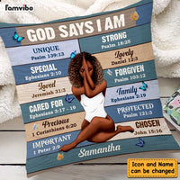 Personalized Gift For Granddaughter Bible Verses God Says I Am Pillow DB162 30O47 thumb 1