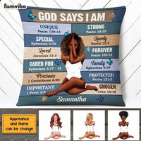 Personalized Gift For Granddaughter Bible Verses God Says I Am Pillow DB162 30O47 thumb 1