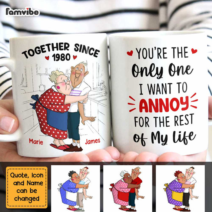 Personalized Senior Couple I Want To Grow Old With You Anniversary Mug DB161 58O47 1