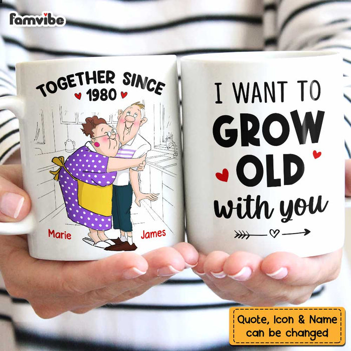Personalized Senior Couple I Want To Grow Old With You Anniversary Mug DB161 58O47 1