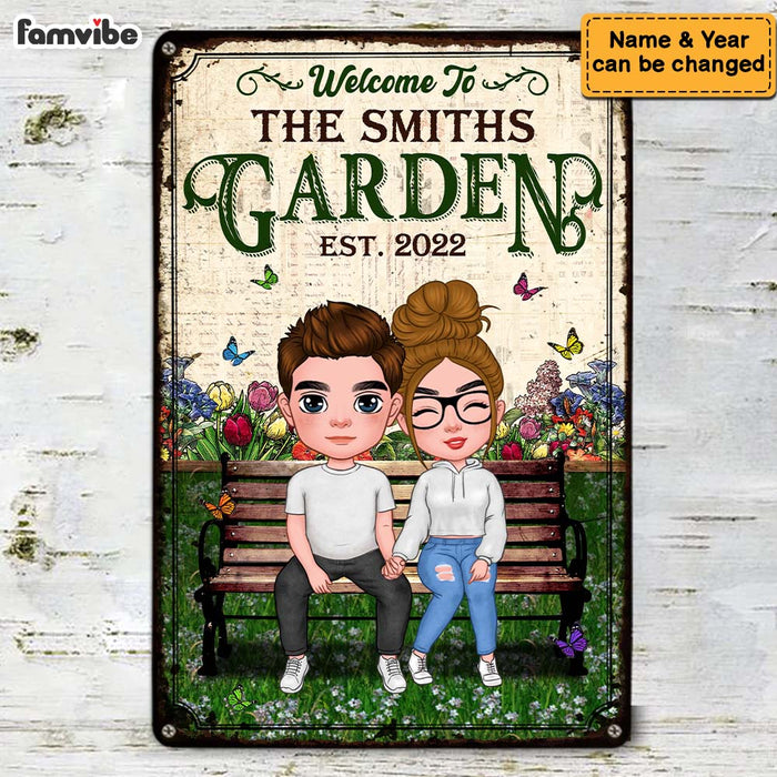 Personalized Couple Garden Metal Sign 22552 1