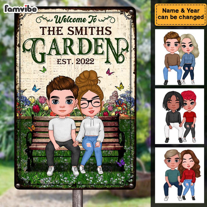 Personalized Couple Garden Metal Sign 22552 1