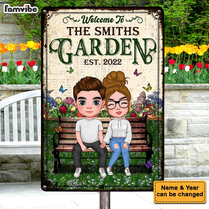 Personalized Couple Garden Metal Sign 22552 1