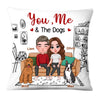 Personalized Couple You Me And The Dogs Pillow DB162 36O28 1