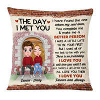 Personalized The Day I Met You Couple Pillow 22557 thumb 1