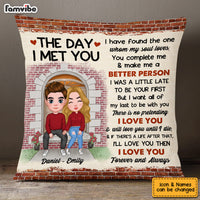 Personalized The Day I Met You Couple Pillow 22557 thumb 1