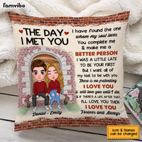 Personalized The Day I Met You Couple Pillow 22557 thumb 1