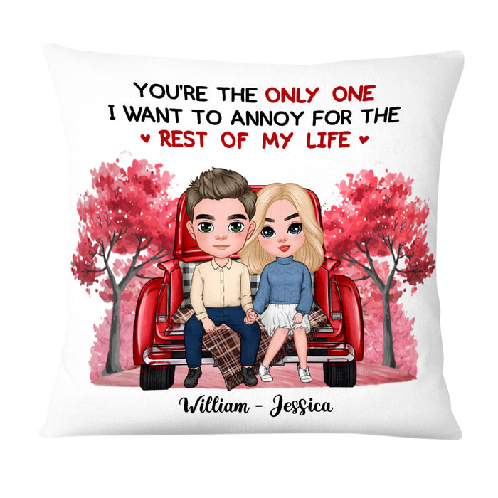 Personalized You're The Only One I Want To Annoy Red Car Couple Pillow 22558 1