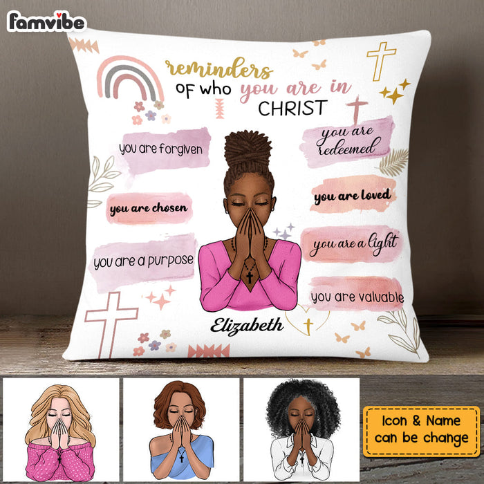 Personalized Christian Bible Verse Affirmations You Are Pillow DB161 30O58 1