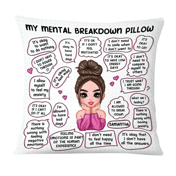 Personalized Mental Health Breakdown Affirmations Pillow DB171 32O58 1