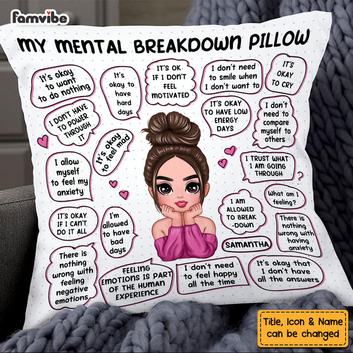Personalized Mental Health Breakdown Affirmations Pillow DB171 32O58 1