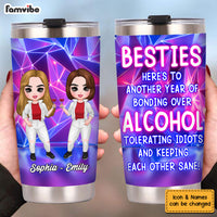 Personalized Friendship Sisters Here's To Another Year Of Bonding Steel Tumbler DB173 58O53 thumb 1