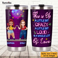 Personalized Friendship Sisters Neon Bar Steel Tumbler DB191 58O47 thumb 1