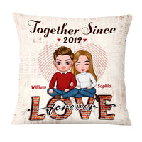 Personalized Together Since Love Forever Couple Pillow 22578 thumb 1